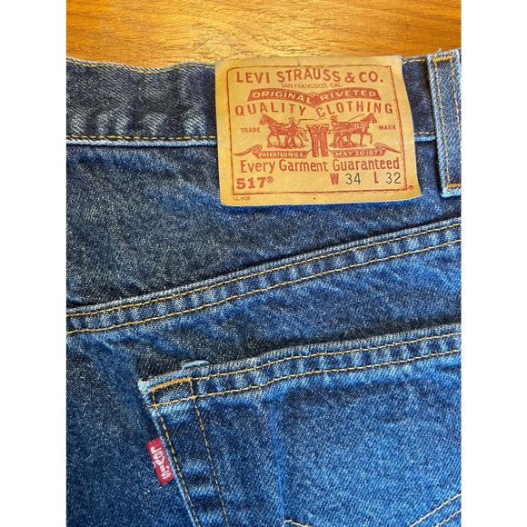 Vintage 90s Levi’s Men's 517 Blue Boot Cut Jeans Size W 34 x L 32 - Picture 5 of 9